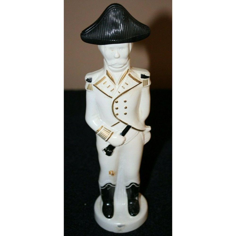 VINTAGE OLD SPICE CERAMIC AFTER SHAVE ADMIRAL DECANTER COLLECTABLE BOTTLE 6 oz